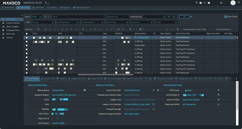 simGrid_SIM Management